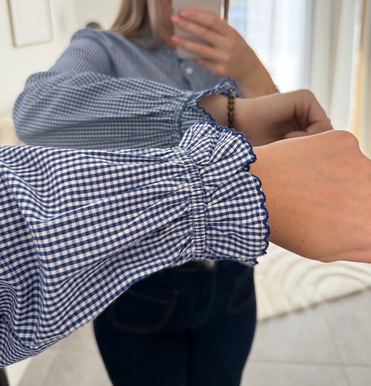 Chemise MONA vichy bleu