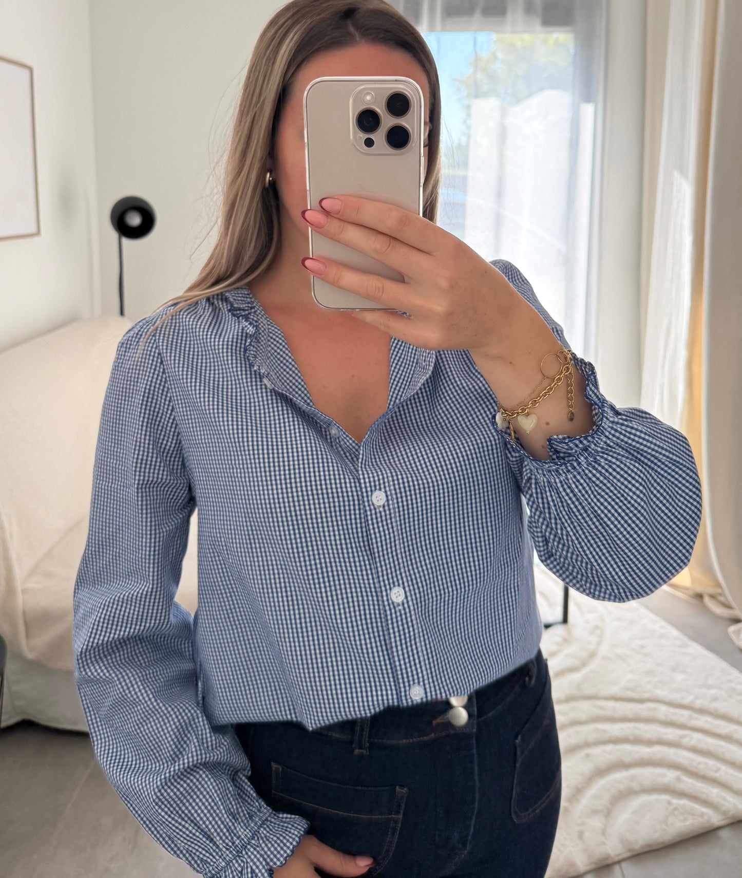 Chemise MONA vichy bleu