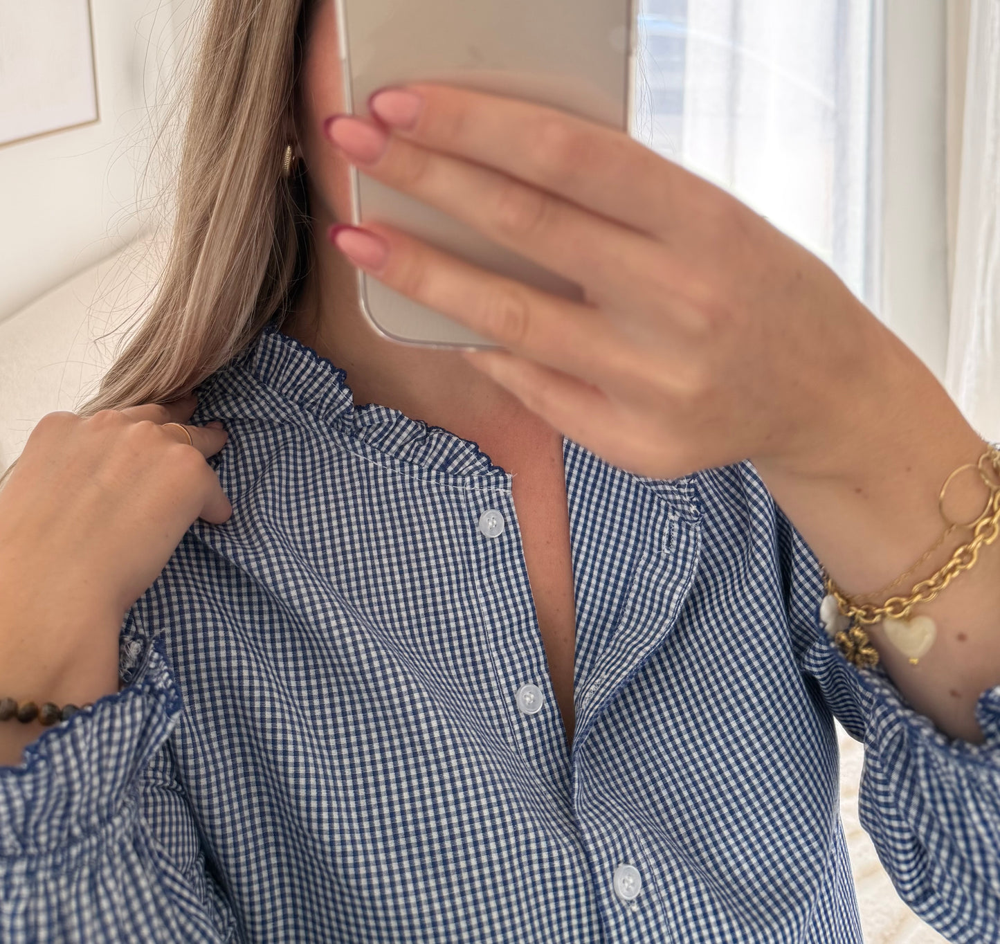 Chemise MONA vichy bleu
