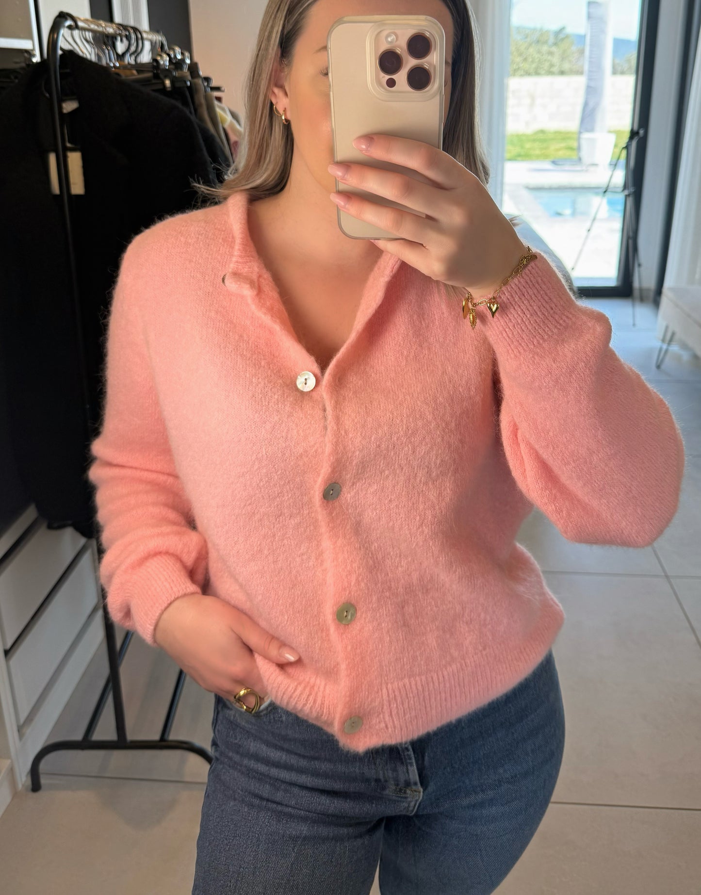 Gilet MELINA rose