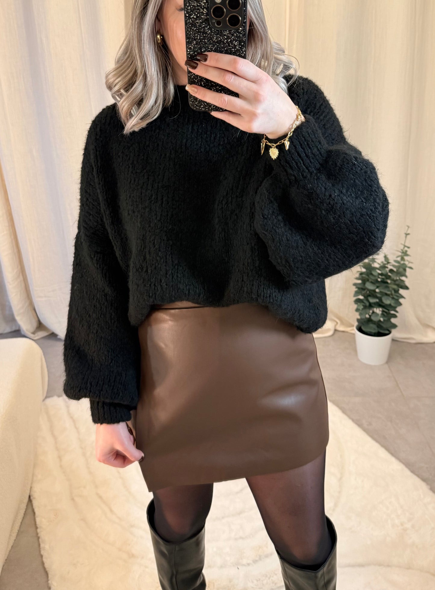 Jupe short LOUISE chocolat