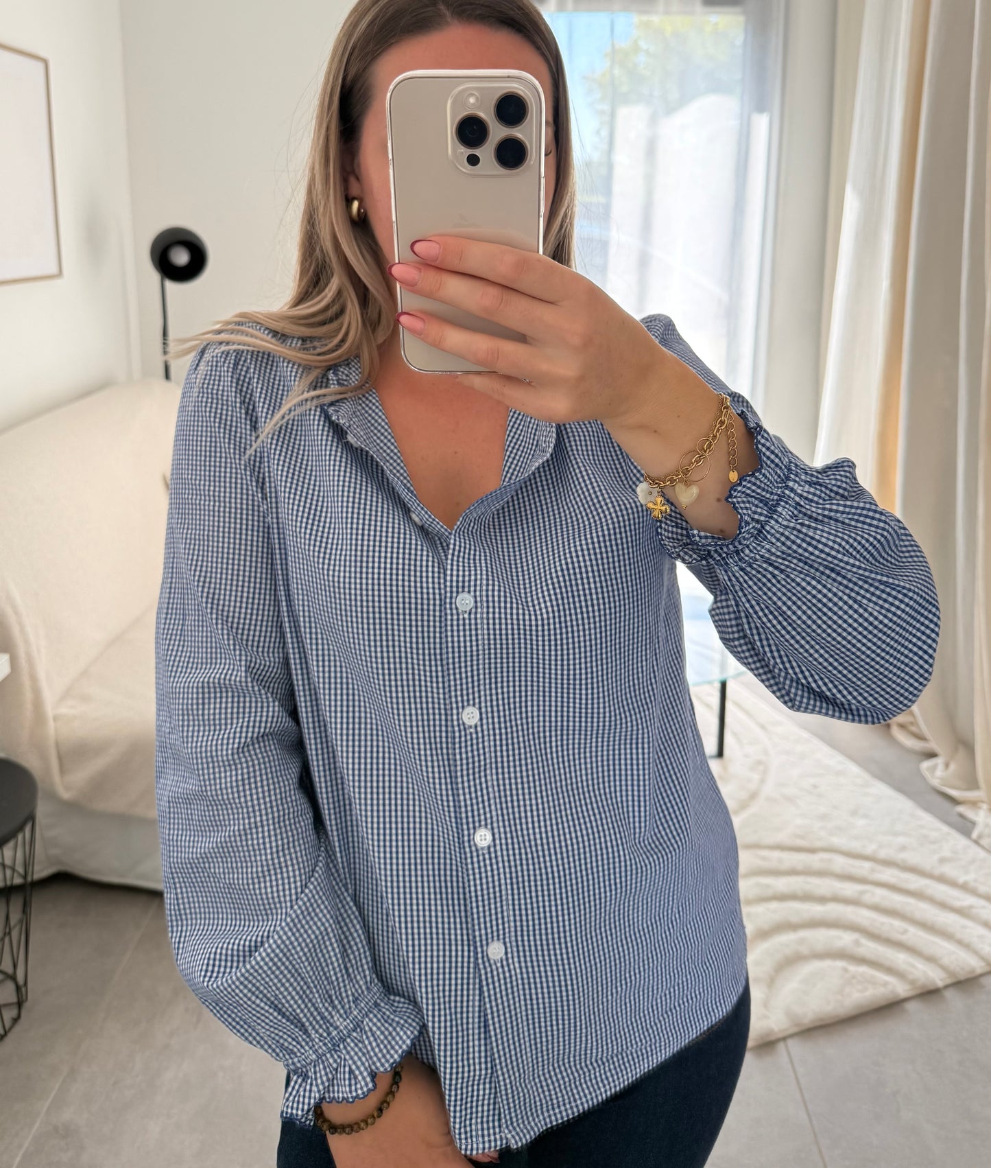 Chemise MONA vichy bleu