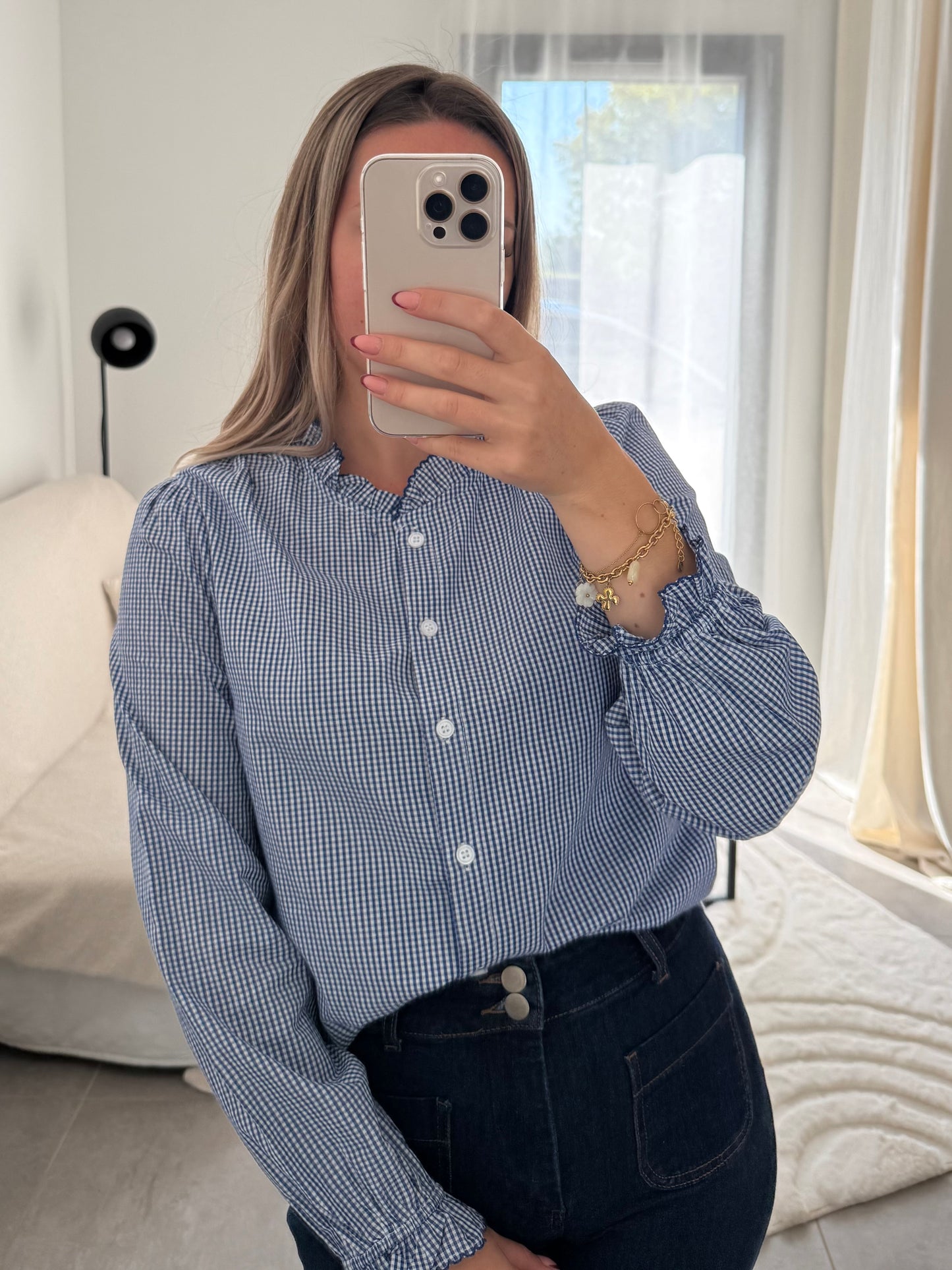Chemise MONA vichy bleu