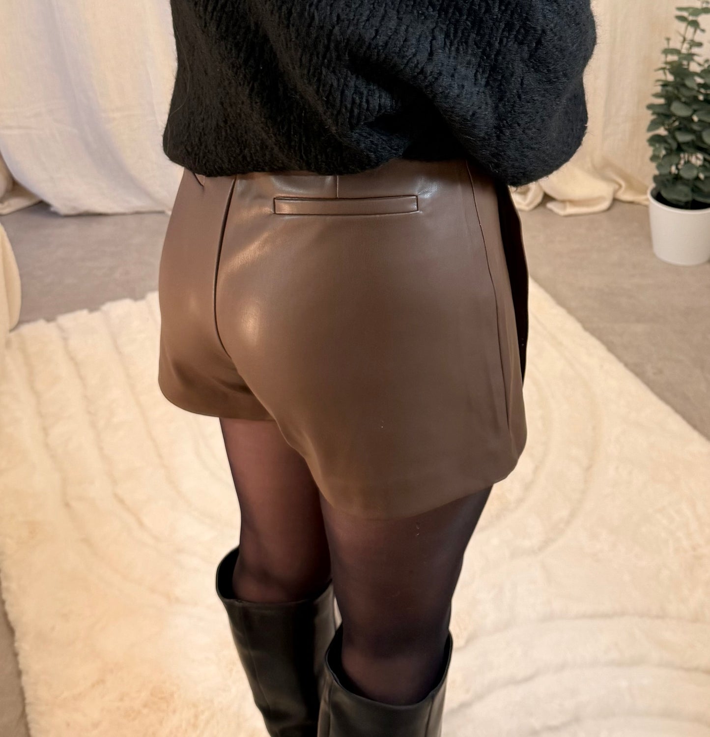 Jupe short LOUISE chocolat