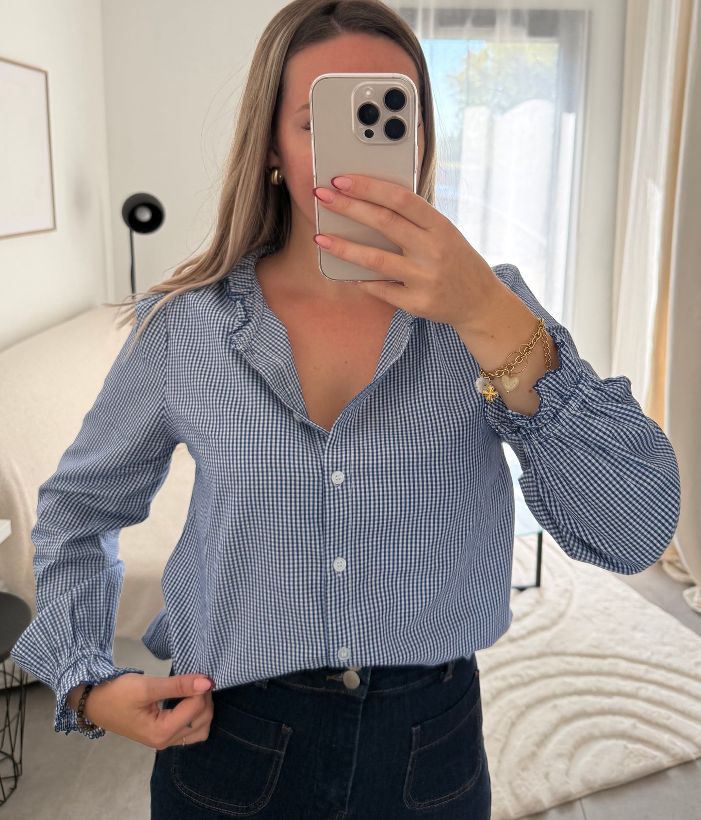 Chemise MONA vichy bleu