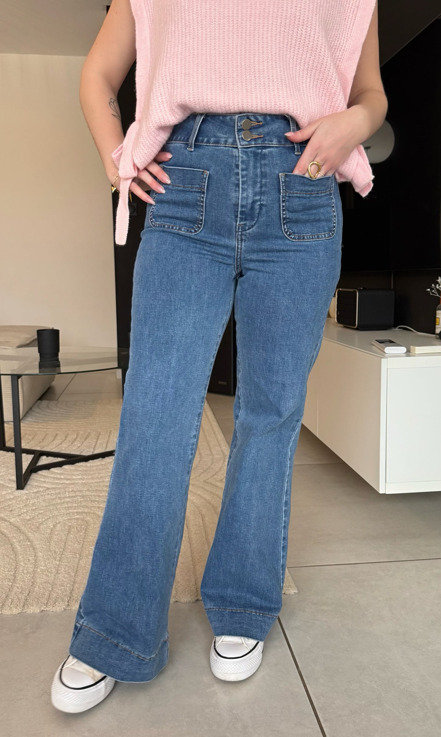 Jean flare CHARLIE bleu (petite)