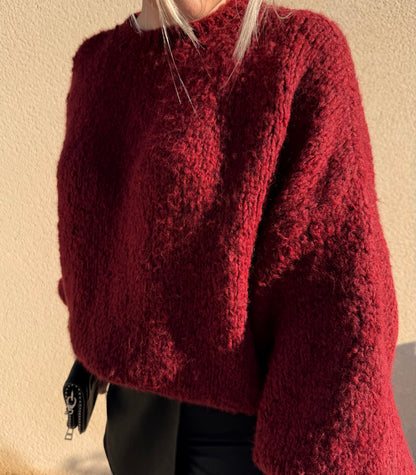 Pull JADE rouge foncé