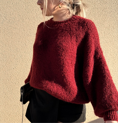 Pull JADE rouge foncé