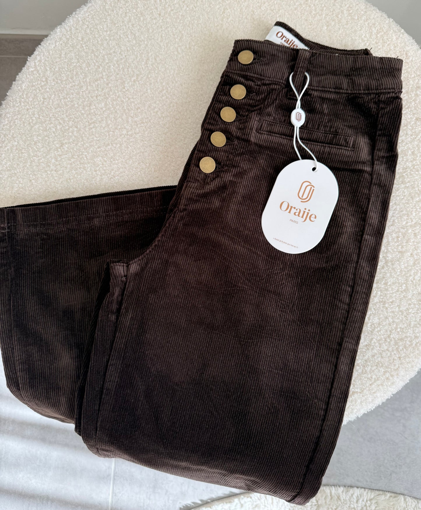 Pantalon VALENTINA velours côtelé