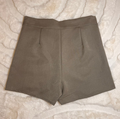 Jupe short LEONIE taupe