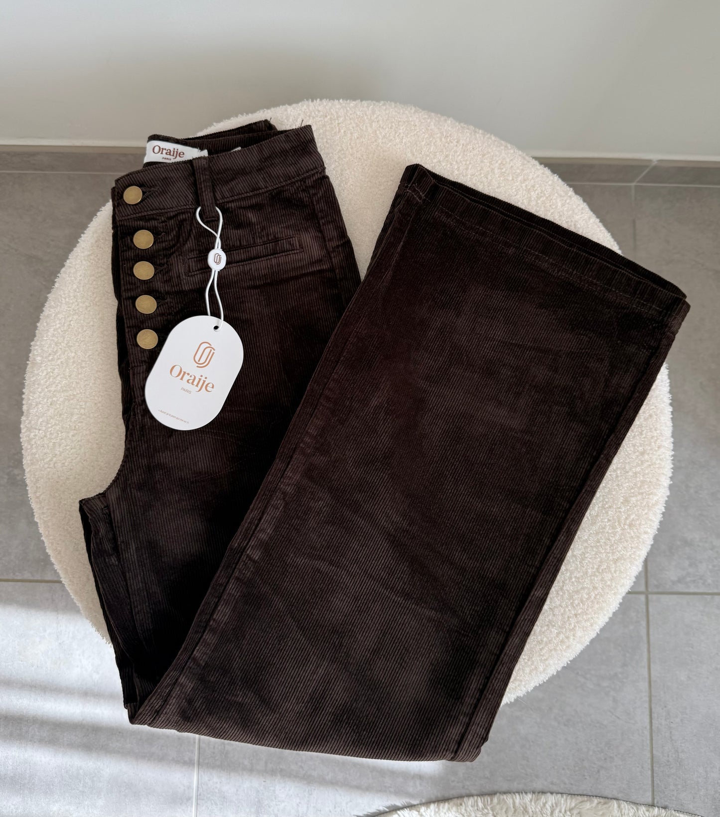 Pantalon VALENTINA velours côtelé