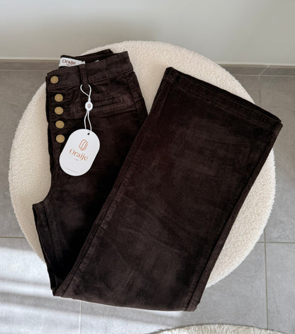 Pantalon VALENTINA velours côtelé