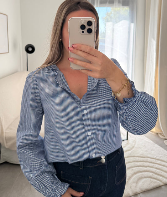 Chemise MONA vichy bleu