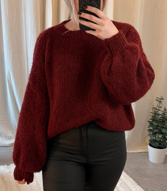 Pull JADE rouge foncé