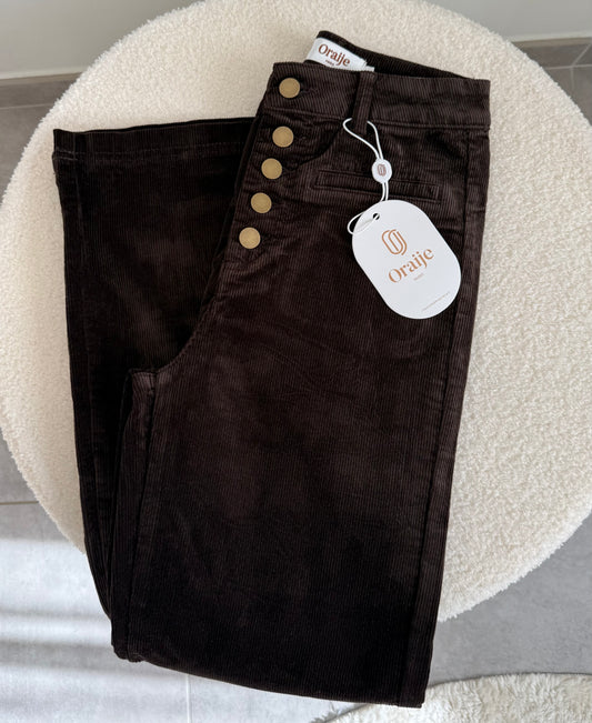 Pantalon VALENTINA velours côtelé