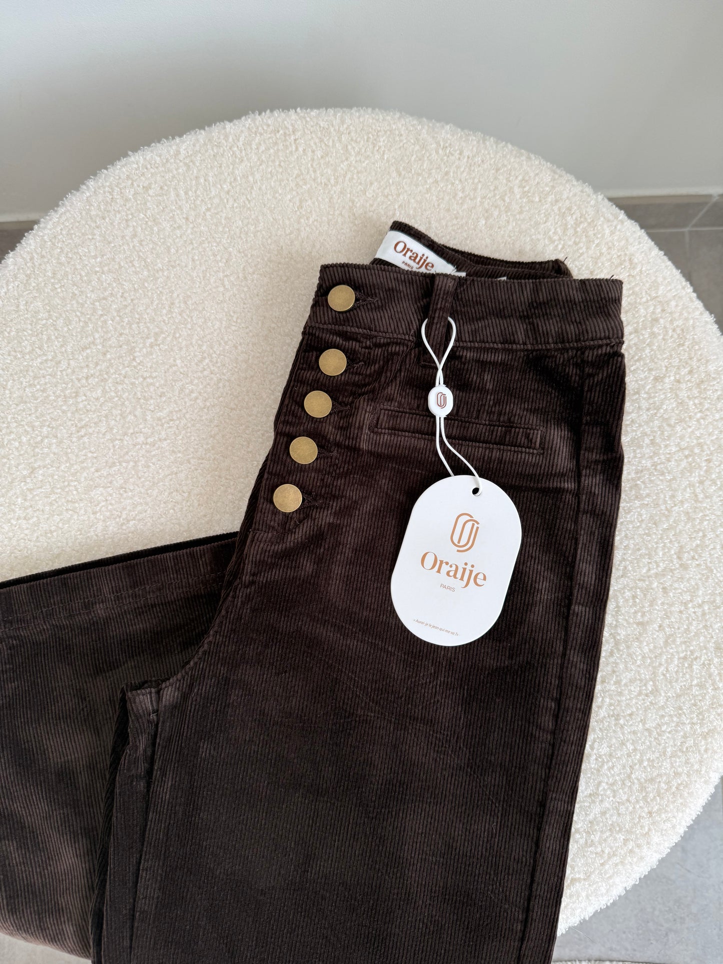 Pantalon VALENTINA velours côtelé