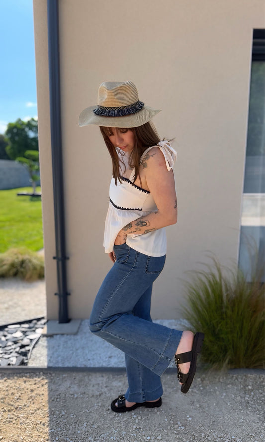 Jean flare CHARLIE bleu (petite)