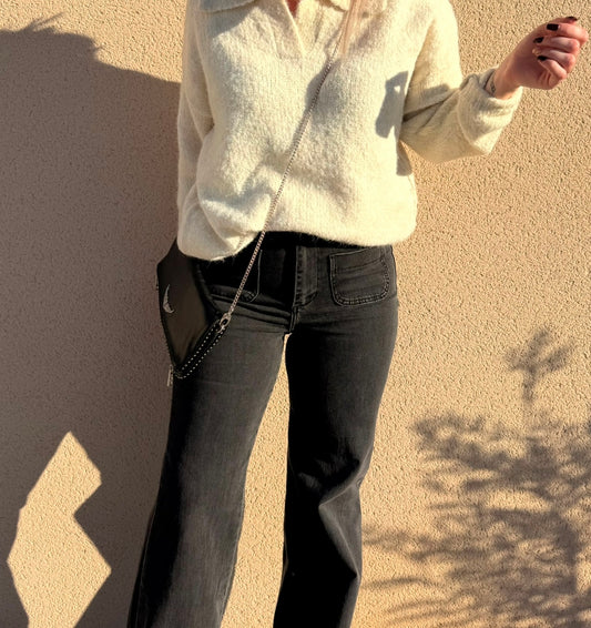 Jeans flare ELLA gris
