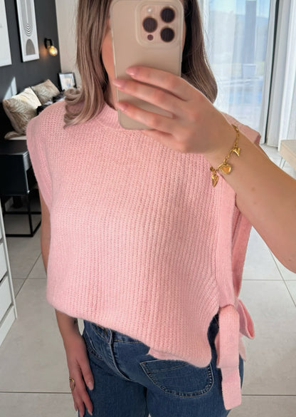 Pull sans manches SANDY rose